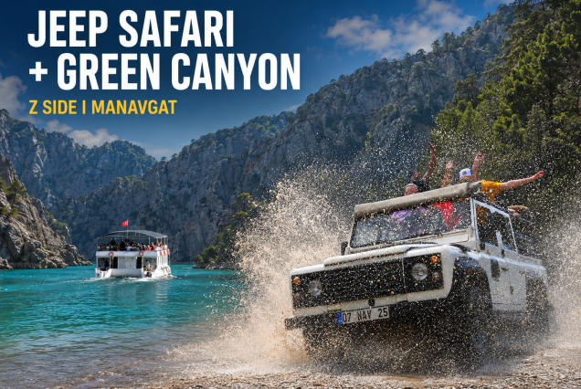 Jeep Safari i Green Canyon z Side i Manavgat – Dwie niezapomniane przygody w jeden dzień!